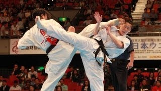 【新極真会】第30回全日本ウエイト制空手道選手権大会　女子軽量級準決勝　1　中村　vs 山口　SHINKYOKUSHINKAI KARATE