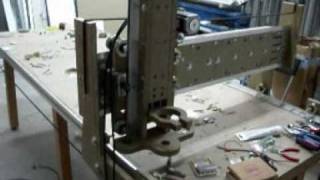 First test to homemade 3 axis CNC