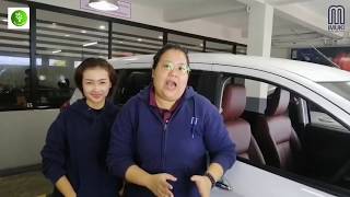 รีวิวผลงานหุ้มเบาะหนังรถยนต์ไอมูกิในรถ Suzuki Ertiga 2019 สเปคมูก้าแดงด้ายแดง