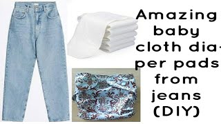 How to make cloth diaper pads from jeans at home(DIY)