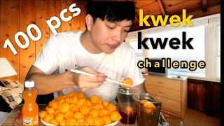 100 pcs kwek-kwek Challenge (Quail Egg Waffles) | Filipino street food