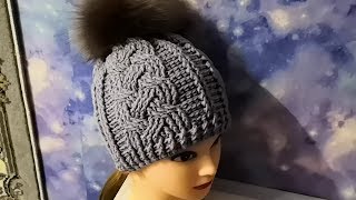 Шапка широкими косами, крючком. Шапка крючком для начинающих