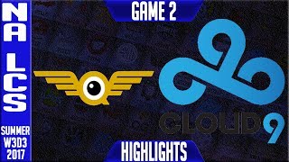 FlyQuest vs Cloud9 Highlights Game 2 | NA LCS Week 3 Summer 2017 | FLY vs C9 G2