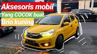BRIO SATYA KUNING MAKIN KEREN DIPASANG AKSESORIS RS STYLE | FERRARI VARIASI SURABAYA