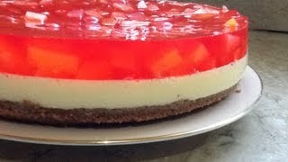 Creamy Fruity Jelly Slice (My own version of Crema de fruta and Graham Cake)