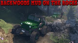 SpinTires | Blackwoods Mud On The Rock | Map Mod | Jeep Willys