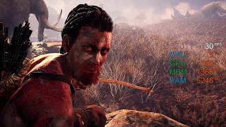 GeForce GT 1030 -- AMD Ryzen 5 2600 -- Far Cry Primal FPS Test
