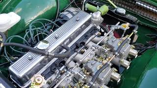 Triumph TR6 Triple Weber's engine check after rebuild.