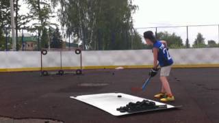Хоккей-индивидуально.рф. Егор Тужик (7 лет), отработка щелчков по мишеням. Тренер Садов А.А.