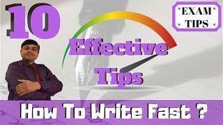 How to Write Fast With Good Handwriting & Beautiful Handwriting | Fast Writing  Tips | Hiren Pasad