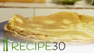 How to make French Crepes - Recipe in 30 seconds.
