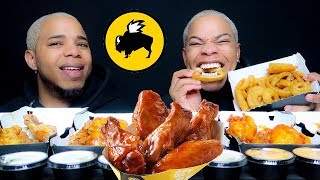 BUFFALO WILD WINGS MUKBANG + SPILLING SOME COLD VANILLA CHAI TEA