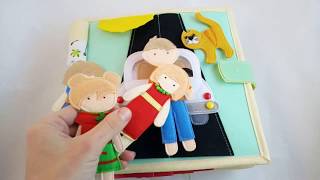 Книжка з тканини та фетру для дівчинки