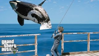 GTA 5 REAL LIFE CHILD MOD#44-FISHING FOR THE FIRST TIME!