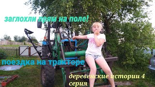 Катаемся на тракторе! Котострофа на поле!