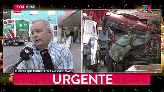 Habló el chofer que chocó en Autopista 25 de Mayo