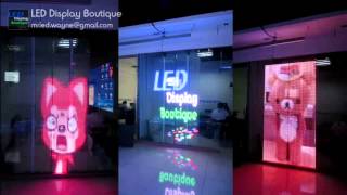 P20 Transparent windows facade LED display LED video wall LED screen Glass video wall