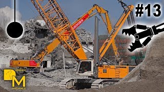 WRECKING BALL DEMOLITION #13 LIEBHERR HS 895 LIEBHERR R 960 LONGFRONT ABBRUCH BAUSTELLE