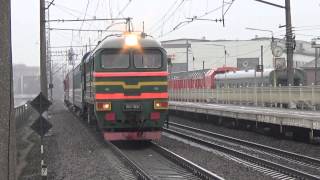Тепловоз М62-1852 с вагонами и ДМ62-1781