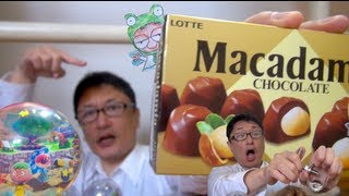 マカダミアナッツチョコ食べたり作ったり / Yummy! Homemade macadamia nuts chocolate.
