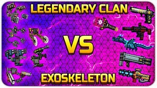 Exoskeleton Weapons VS Clan Legendary Weapons - Pixel Gun 3D