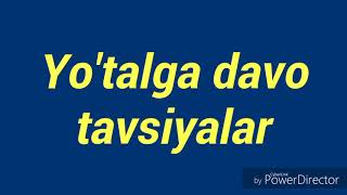 Yo'talga davo tavsiyalar