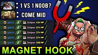 MAGNET PUDGE 100% HOOK DOTA 2 NEW META GAMEPLAY #5