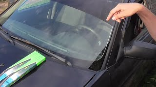 Установка бескаркасных щёток (дворников) Приора