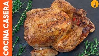 Pollo relleno al horno