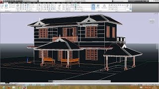 AutoCAD DOUBLE STORIED 3D HOUSE -  PREPARING THE PLAN FOR 3D