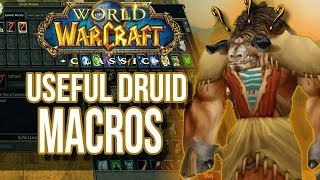 Classic WoW: Useful Druid Macros