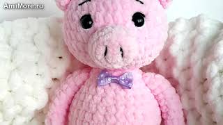 Амигуруми: схема Плюшевой Свинки. Игрушки вязанные крючком. Free crochet patterns.