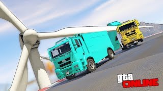 СУМАСШЕДШИЕ ГОНКИ НА ГРУЗОВИКАХ В GTA 5 ONLINE. ГОНКИ НА МАШИНАХ В ГТА 5 ОНЛАЙН