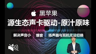 黑苹果安装驱动原生态声卡 原汁原味Hackintosh黑苹果声卡驱动正确的安装教程教学新手萌新小白零基础也能操作