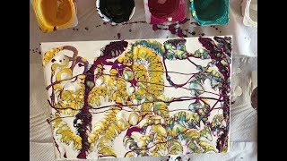 #14 ACRILICOS FLUIDOS (Acrylic Pouring) En Español - 3 en 1- Células grandes!