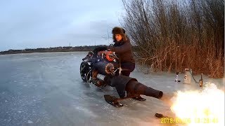 Турбореактивная унимото. Покатушки на пруду  . Turbojet unimoto.