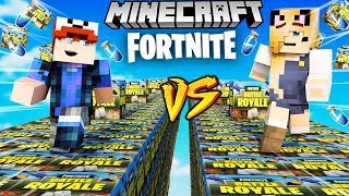 SZALONY WYŚCIG! - FORTNITE LUCKY BLOCKI RACE MINECRAFT | Vito vs Bella