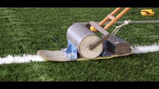 Instalación de cancha de césped sintético