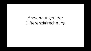 Anwendungsaufgaben Analysis