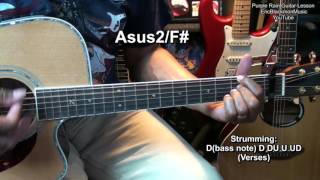 How To Play PURPLE RAIN For DUMMIES Prince EASY STRUM ACOUSTIC Guitar Lesson EricBlackmonGuitar