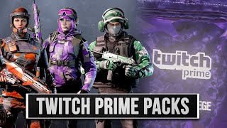 Twitch prime Rainbow Six Siege / Открытие покетов в осаде / Opening 8 Twitch Prime Loot Packs