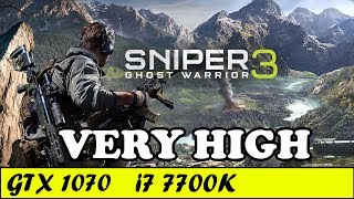 Sniper Ghost Warrior 3 (Very High) | GTX 1070 + i7 7700K [1080p 60fps]