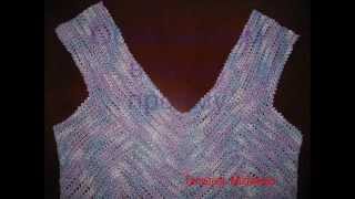 Майка ( топ, туника ) вязаная крючком по диагонали,knitting, Crochet