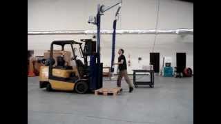 Forklift Articulating Jib Crane with Tube Lifter