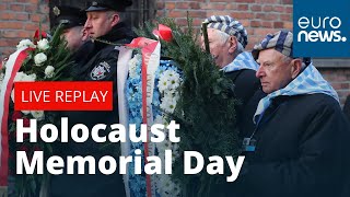 Holocaust Memorial Day commemorated by Poland in the former Auschwitz II-Birkenau Camp | LIVE