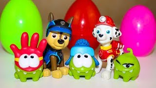 Сюрпризы Видео для детей Щенячий патруль и Ам Ням Киндер Сюрпризы Unboxing Surprise eggs toys