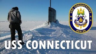 Submarine USS Connecticut Smashes Thru the Arctic Ice