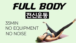 바쁘다면 35분 전신운동 이걸로 끝!  No층간소음버전 ?미서원