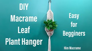 DIY Macrame leaf plant hanger