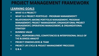 PMI PBA PMP Chapter1- Introduction to Business Analysis and Framework